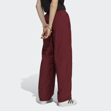 Women Originals Burgundy Premium Essentials Nylon Tracksuit Bottoms