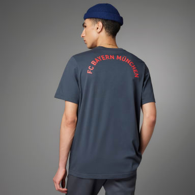Männer Fußball FC Bayern München Essentials Trefoil T-Shirt Grau
