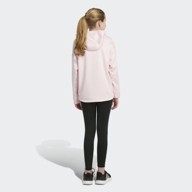 Youth Training Pink Mélange Fleece Pullover Hoodie