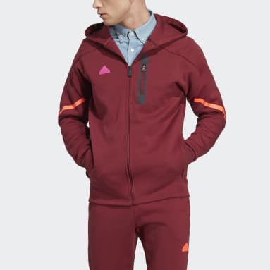 Basic zip up hoodie Color maroon - SINSAY - 6979D-83X