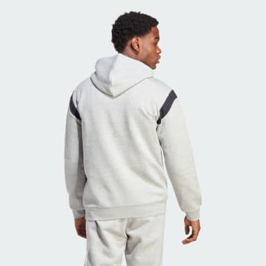 Polerón con Capucha Colorblock Gris Hombre Sportswear