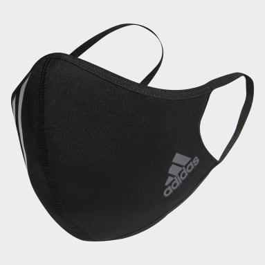 Sportswear Black Face Cover 3-Stripes - Not For Medical Use