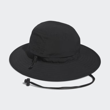 Men Golf Black Wide-Brim Hat
