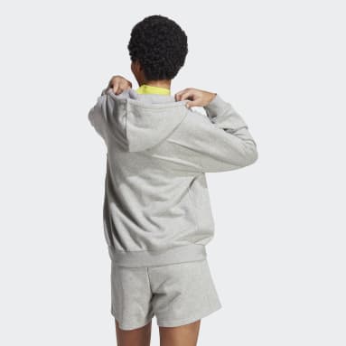 Buzo con capucha SZN Felpa Francesa Holgado con Cierre Frontal Gris Mujer Sportswear