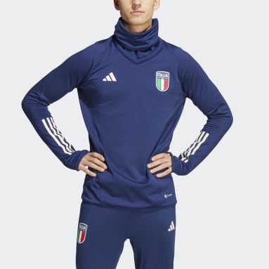 Männer Fußball Italien Tiro 23 Pro Warm Oberteil Blau