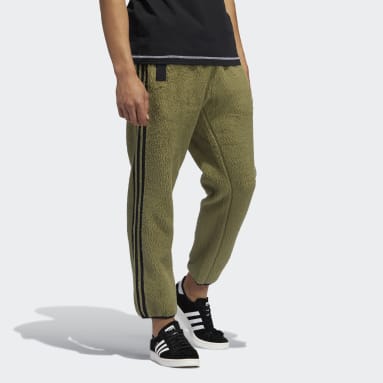 зеленый Флисовые брюки adidas SPRT 3-Stripes
