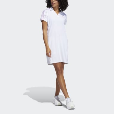Women Golf White 3-Stripes Golf Dress