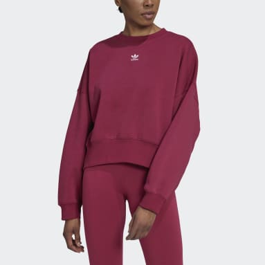 Ženy Originals červená Mikina Adicolor Essentials Fleece