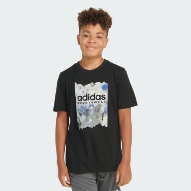Youth 8-16 Years Training Black SS WASH FILL TEE