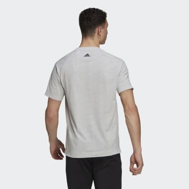 T-shirt de training Yoga gris Hommes Entraînement