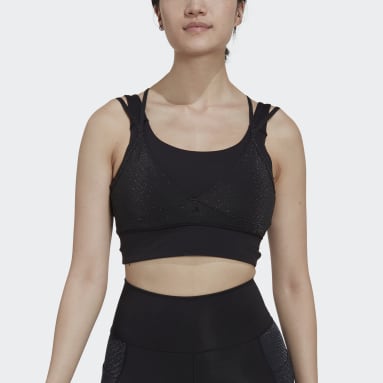 Frauen Fitness & Training Powerimpact Training Medium-Support Shiny Sport-BH Schwarz