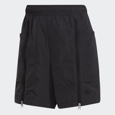 Women Originals Black Adicolor Zip Shorts