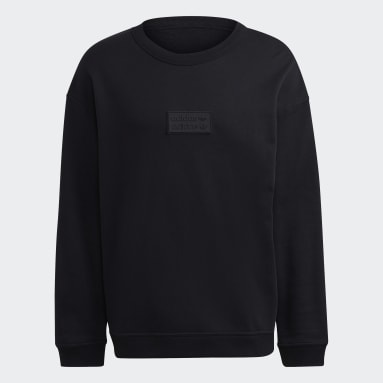 Men Originals Black R.Y.V. Silicone Double Linear Badge Crew Sweatshirt