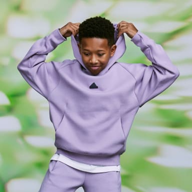 Sweat-shit à capuche adidas Z.N.E. Enfants Violet Enfants Sportswear