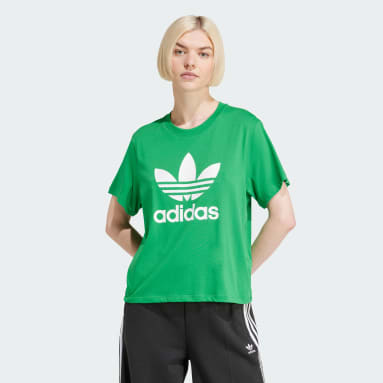 เสื้อยืดทรงบ็อกซี Adicolor Trefoil