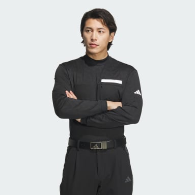 【ゴルフ】ジャカード UVケア付き モックネック 長袖シャツ