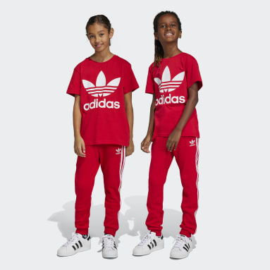 Youth 8-16 Years Originals Red 3-Stripes Pants