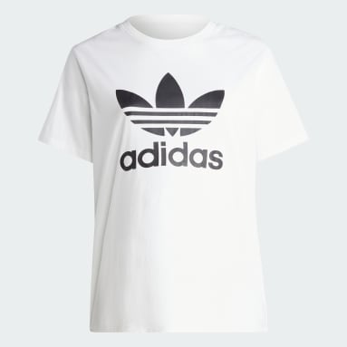 Frauen Originals adicolor Classics Trefoil T-Shirt – Große Größen Weiß