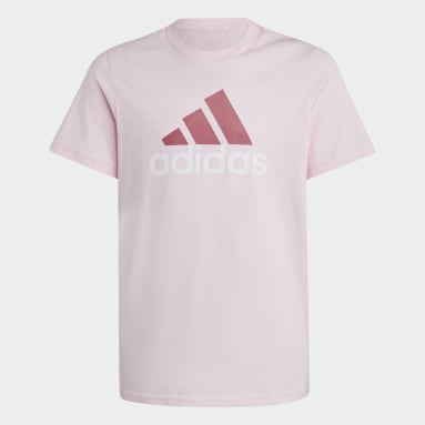 Kids Sportswear Pink Essentials Two-Color Big Logo Cotton Tee