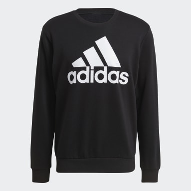 Polerón Essentials Logo Grande Negro Hombre Sportswear