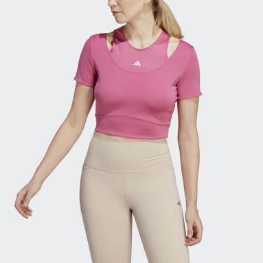 HIIT AEROREADY Crop Training T-skjorte Rosa
