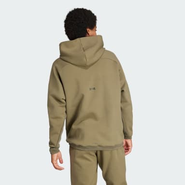 Camisola com Capuz Premium New adidas Z.N.E. Verde Homem Sportswear
