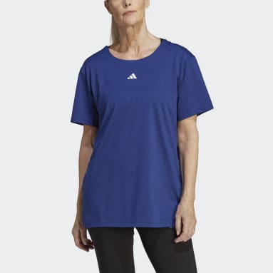 Camiseta Training Loose Azul Mujer Gimnasio Y Entrenamiento