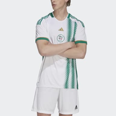 Camiseta Uniforme Titular Argelia 22 Blanco Hombre Fútbol