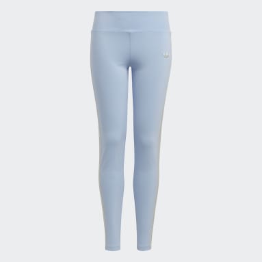 Blue Flatlock Stitch Leggings by adidas Originals on Sale