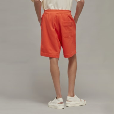 Men Y-3 Red Y-3 Organic Cotton Terry Shorts