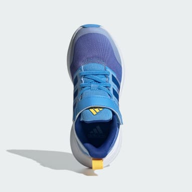เด็ก Sportswear สีน้ำเงิน รองเท้าพร้อมสายรัดด้านบนและเชือกรองเท้ายืดหยุ่น FortaRun 2.0 Cloudfoam