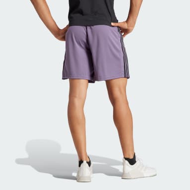 Men Gym & Training Purple Train Essentials Piqué 3-Stripes Training Shorts