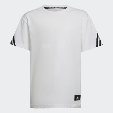 Camiseta Future Icons 3 Rayas Estampada Blanco Niño Sportswear