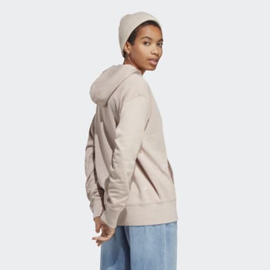 Sweat-shirt à capuche décontracté avec graphismes inspirés de la lithothérapie Marron Femmes Sportswear