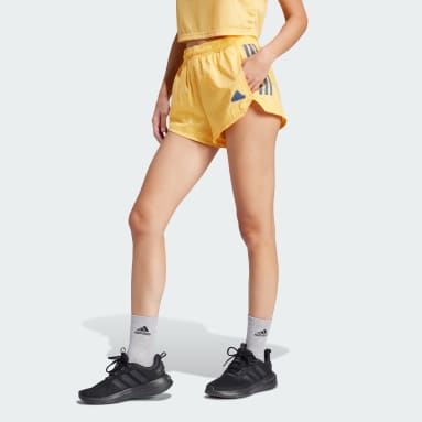 Women's Sportswear Orange Tiro Cut 3-Stripes Summer Shorts