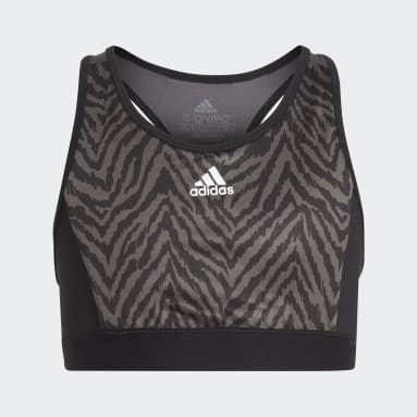 Girls Gym & Training Black Designed 2 Move Bra Top