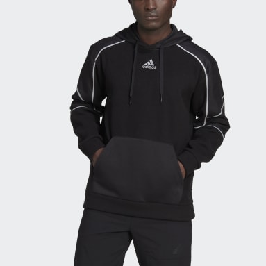 Muži Sportswear čierna Mikina s kapucňou Essentials Reflect in the Dark Polar Fleece