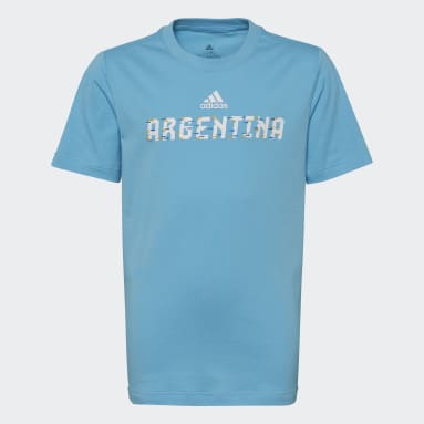 Remera Argentina Copa Mundial de la FIFA 2022™ Turquesa Niño Fútbol