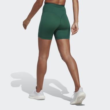 Leggings Sports Club Short High-Waist Verde Donna Fitness & Training