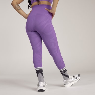 Women Gym & Training Purple adidas by Stella McCartney Maternity Yoga Leggings