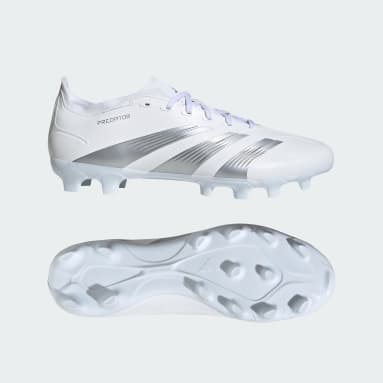 Football White Predator 24 League Low Multi-Ground Boots