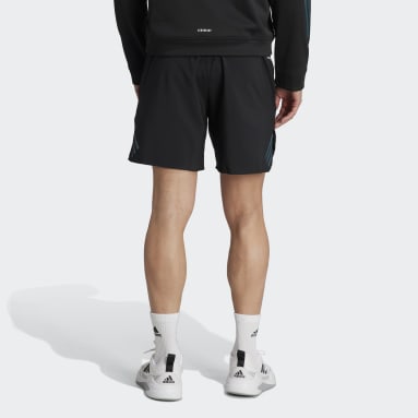 Heren Fitness En Training zwart Train Icons 3-Stripes Training Short