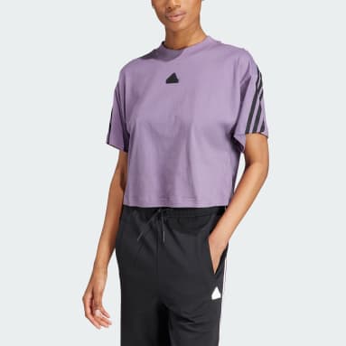 Camiseta Future Icons 3 Rayas Morado Mujer Sportswear