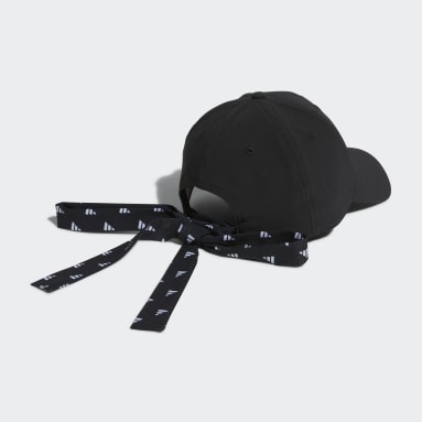 Women Golf Black Ribbon Cap