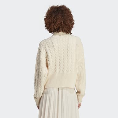 Women Lifestyle Beige 케이블 니트 스웨터