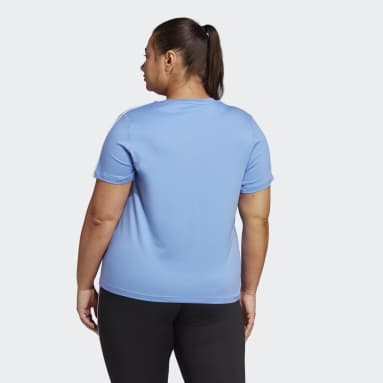 AEROREADY Train Essentials 3-Stripes T-skjorte (store størrelser) Blå