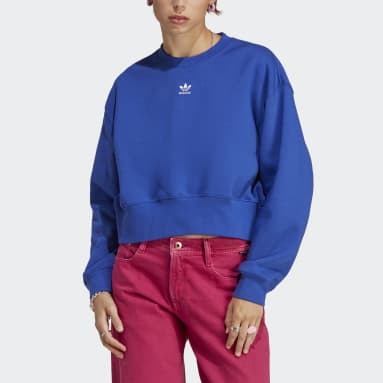 Sweatshirt Adicolor Essentials Azul Mulher Originals