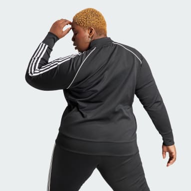 Ženy Originals černá Sportovní bunda Adicolor Classics SST (plus size)