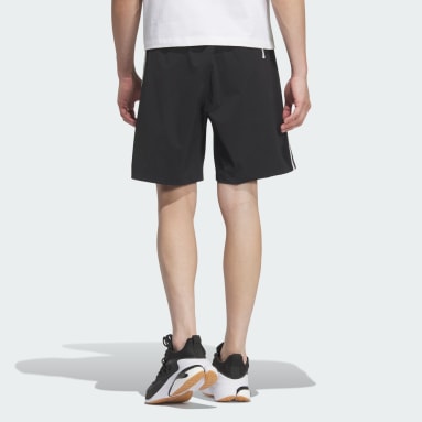 エッセンシャルズ プラス ルーズフィット スリーストライプス ウーブンショーツ