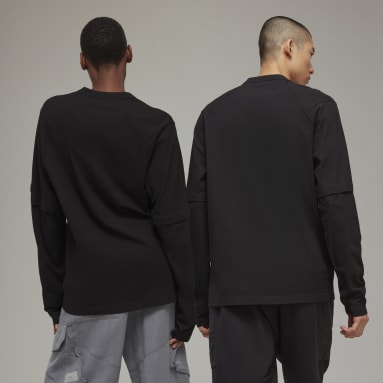 T-shirt à manches longues en jersey de crêpe Y-3 noir Y-3